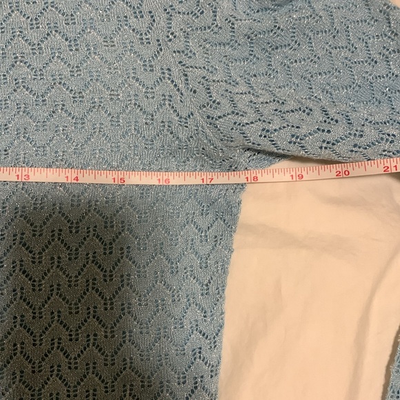 AMISU Metallic Silver and Baby Blue Sweater NWT - Picture 12 of 13